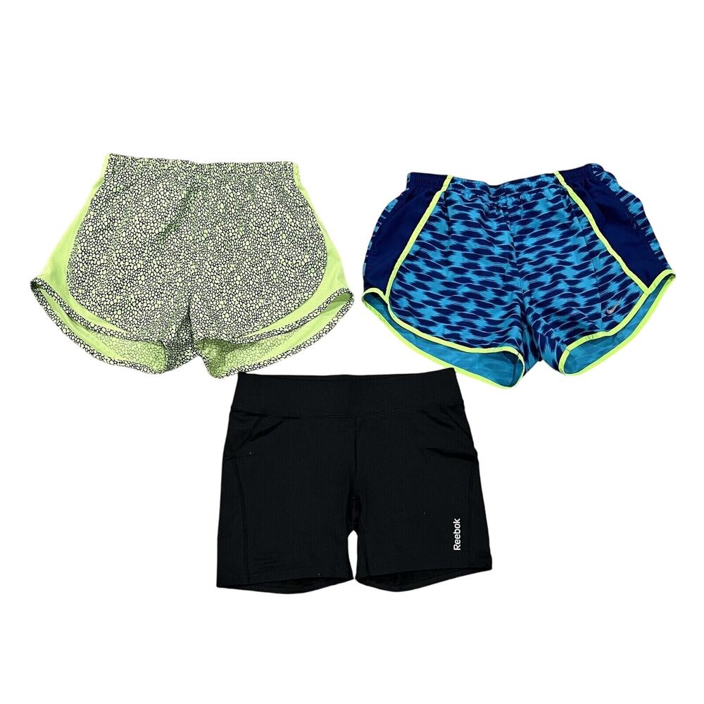 NIKE DRI-FIT Running Shorts REEBOK Women's XS/SMALL Lined Patterned Athletic